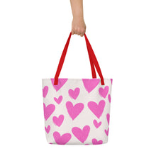 Load image into Gallery viewer, HEARTS Large Tote Bag