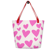 Load image into Gallery viewer, HEARTS Large Tote Bag