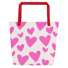 Load image into Gallery viewer, HEARTS Large Tote Bag