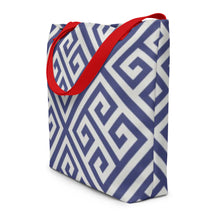 Load image into Gallery viewer, GREEK KEYS Large Tote Bag