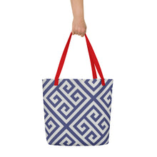 Load image into Gallery viewer, GREEK KEYS Large Tote Bag