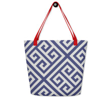 Load image into Gallery viewer, GREEK KEYS Large Tote Bag