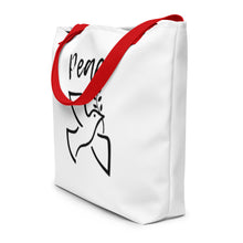 Load image into Gallery viewer, PEACE DOVE Large Tote Bag