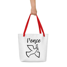 Load image into Gallery viewer, PEACE DOVE Large Tote Bag