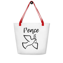Load image into Gallery viewer, PEACE DOVE Large Tote Bag