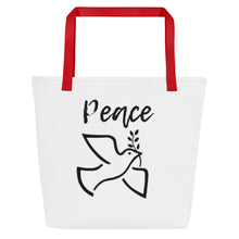 Load image into Gallery viewer, PEACE DOVE Large Tote Bag