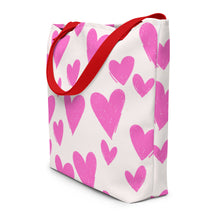 Load image into Gallery viewer, HEARTS Large Tote Bag