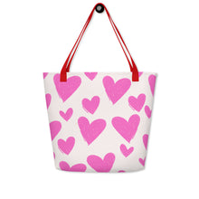 Load image into Gallery viewer, HEARTS Large Tote Bag
