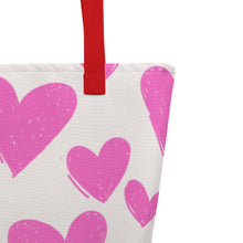 Load image into Gallery viewer, HEARTS Large Tote Bag