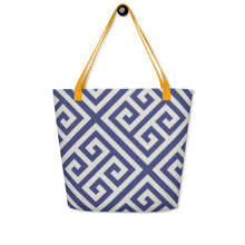 Load image into Gallery viewer, GREEK KEYS Large Tote Bag