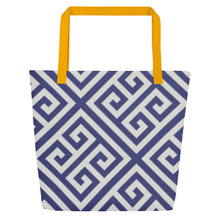 Load image into Gallery viewer, GREEK KEYS Large Tote Bag