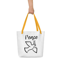 Load image into Gallery viewer, PEACE DOVE Large Tote Bag