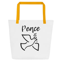 Load image into Gallery viewer, PEACE DOVE Large Tote Bag