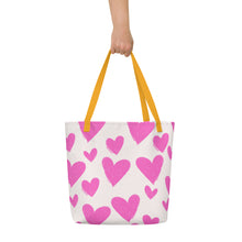 Load image into Gallery viewer, HEARTS Large Tote Bag