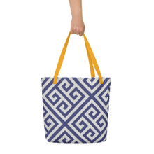 Load image into Gallery viewer, GREEK KEYS Large Tote Bag