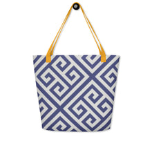 Load image into Gallery viewer, GREEK KEYS Large Tote Bag