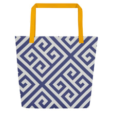 Load image into Gallery viewer, GREEK KEYS Large Tote Bag