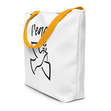 Load image into Gallery viewer, PEACE DOVE Large Tote Bag