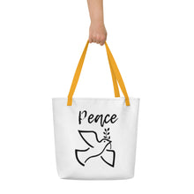 Load image into Gallery viewer, PEACE DOVE Large Tote Bag