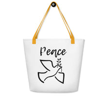 Load image into Gallery viewer, PEACE DOVE Large Tote Bag