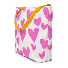 Load image into Gallery viewer, HEARTS Large Tote Bag