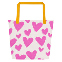 Load image into Gallery viewer, HEARTS Large Tote Bag