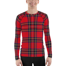 Load image into Gallery viewer, RED TARTAN PLAID Men's Rash Guard