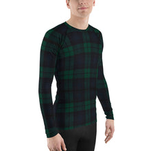 Load image into Gallery viewer, BLACKWATCH TARTAN PLAID Men's Rash Guard
