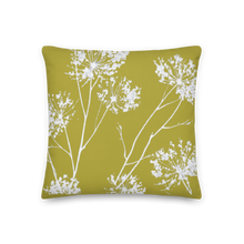 Load image into Gallery viewer, COASTAL Moss Green Floral Pillow