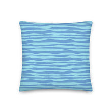 Load image into Gallery viewer, Ocean Blue Geo Waves Pillow