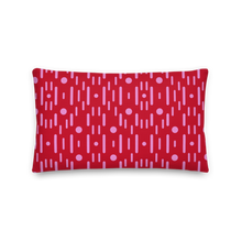 Load image into Gallery viewer, Pink on Red Modern Curve Pillow