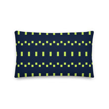 Load image into Gallery viewer, Lime Green and Navy Modern Print Pillow