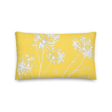 Load image into Gallery viewer, COASTAL Yellow Floral Premium Pillow