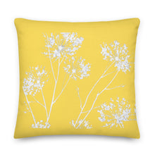 Load image into Gallery viewer, COASTAL Yellow Floral Premium Pillow