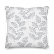 Load image into Gallery viewer, Gray Leaves Pillow