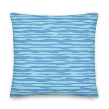 Load image into Gallery viewer, Ocean Blue Geo Waves Pillow