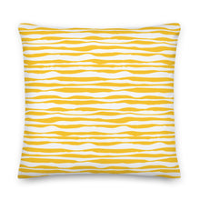 Load image into Gallery viewer, Golden Sunbeams Geo Waves Pillow