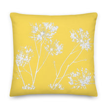 Load image into Gallery viewer, COASTAL Yellow Floral Premium Pillow