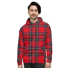 Load image into Gallery viewer, RED TARTAN PLAID Unisex Hoodie