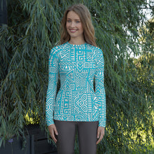 Load image into Gallery viewer, CARIBBEAN BLUE Women's Rash Guard