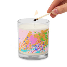 Load image into Gallery viewer, ART Glass jar soy wax candle