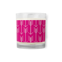 Load image into Gallery viewer, PINK ARROW Glass jar soy wax candle