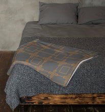 Load image into Gallery viewer, ROYAL GOLD & SLATE Throw Blanket