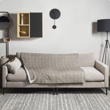 Load image into Gallery viewer, ROYAL GOLD AND GRAY Throw Blanket