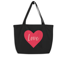 Load image into Gallery viewer, LOVE Large organic tote bag