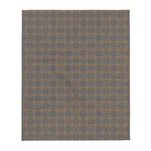Load image into Gallery viewer, ROYAL GOLD & SLATE Throw Blanket
