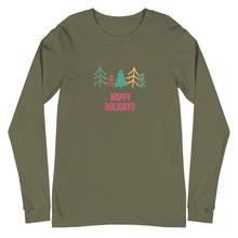 Load image into Gallery viewer, HAPPY HOLIDAYS Unisex Long Sleeve Tee