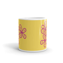 Load image into Gallery viewer, HOT PINK AND YELLOW FLORAL Mug