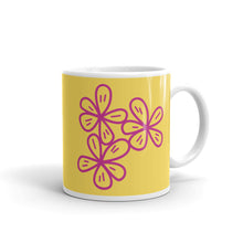 Load image into Gallery viewer, HOT PINK AND YELLOW FLORAL Mug