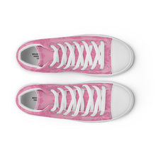 Load image into Gallery viewer, HIGH PINK DAMASK Women’s high top canvas shoes